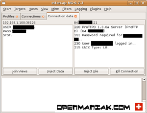 Connections view openmaniak ettercap man in the middle attack 