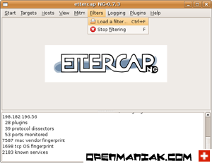 openmaniak ettercap man in the middle attack Load a filter