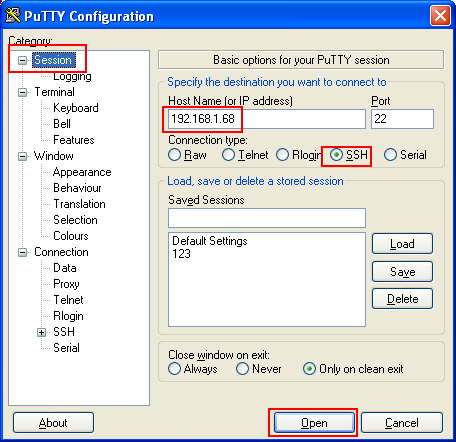 ettercap open ssh link with putty