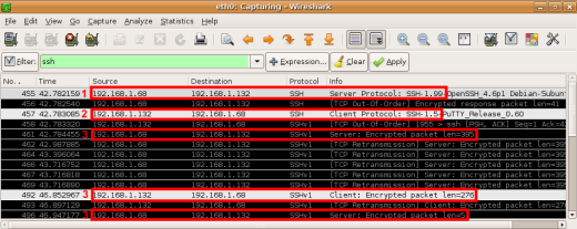 wireshark ssh1 initialisation process