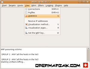 openmaniak ettercap man in the middle attack Statistics view