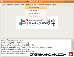man in the middle attack openmaniak ettercap