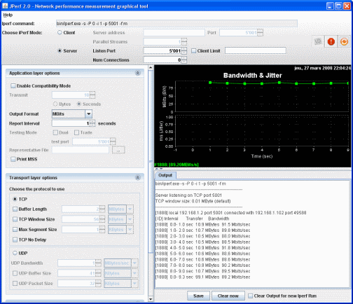 jperf default settings