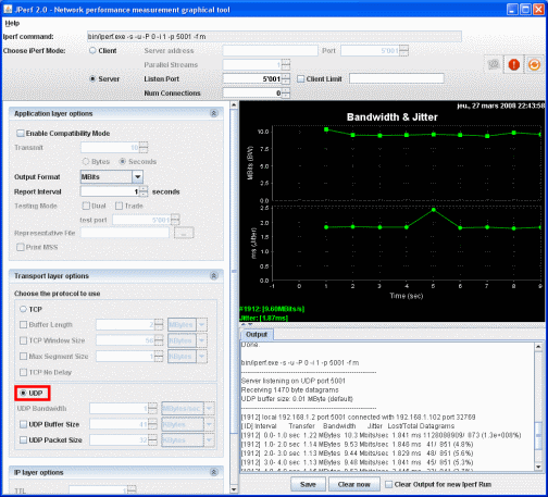 jperf jitter measurement