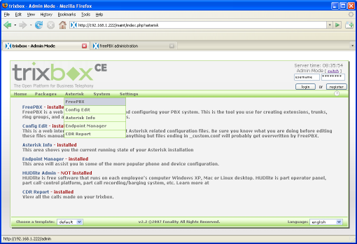 trixbox freepbx