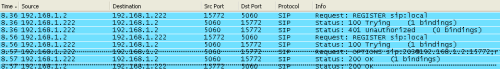 wireshark capture sip registration