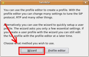 twinkle softphone wizard