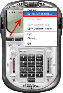 xlite sip softphone SIP account settings