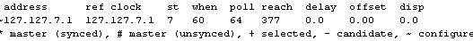 cisco output show ntp associations