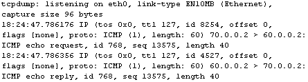 vyatta output tcpdump