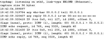 vyatta output tcpdump